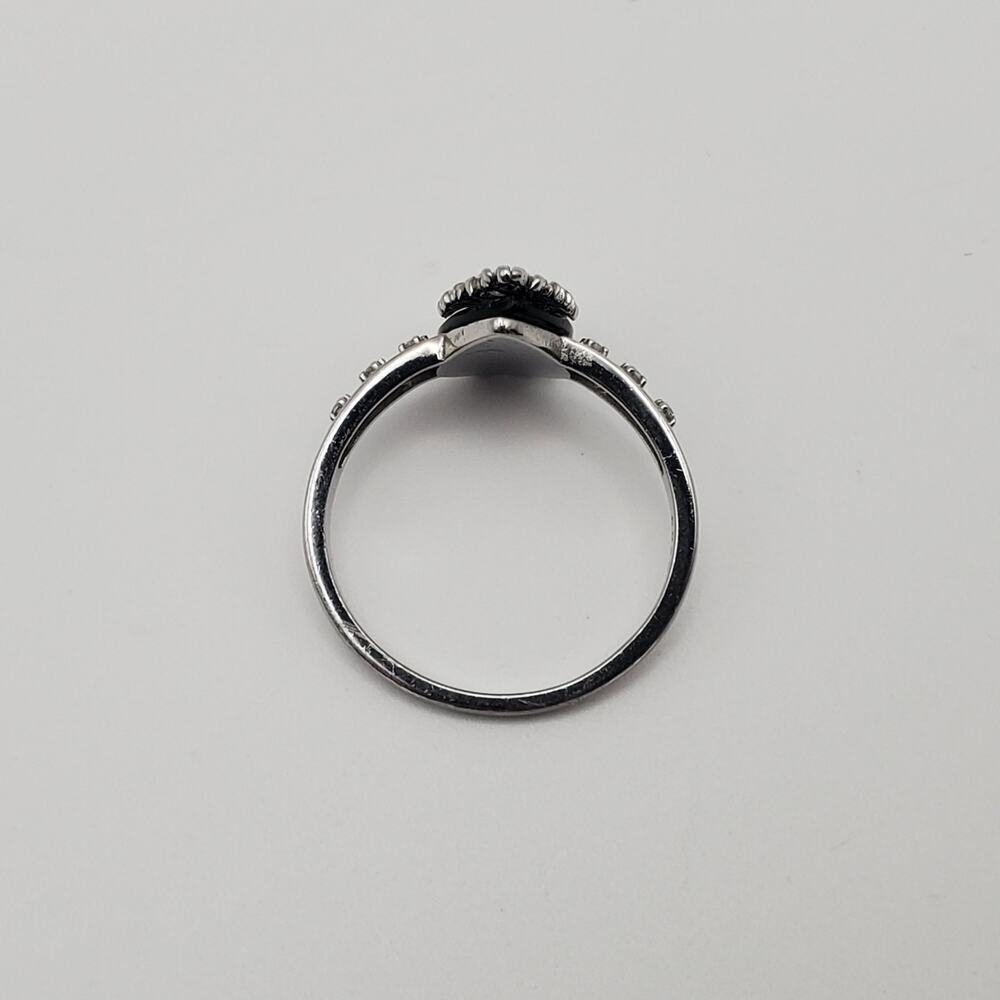 YFN Black Tourmaline Ring – Sterling Silver Crystal Tree of Life Design Size 10 - Picture 5 of 9